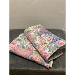 Hedaya Home Fashions Pillow Shams Cottage Chic Floral Design Patchwork  29”x 23”
